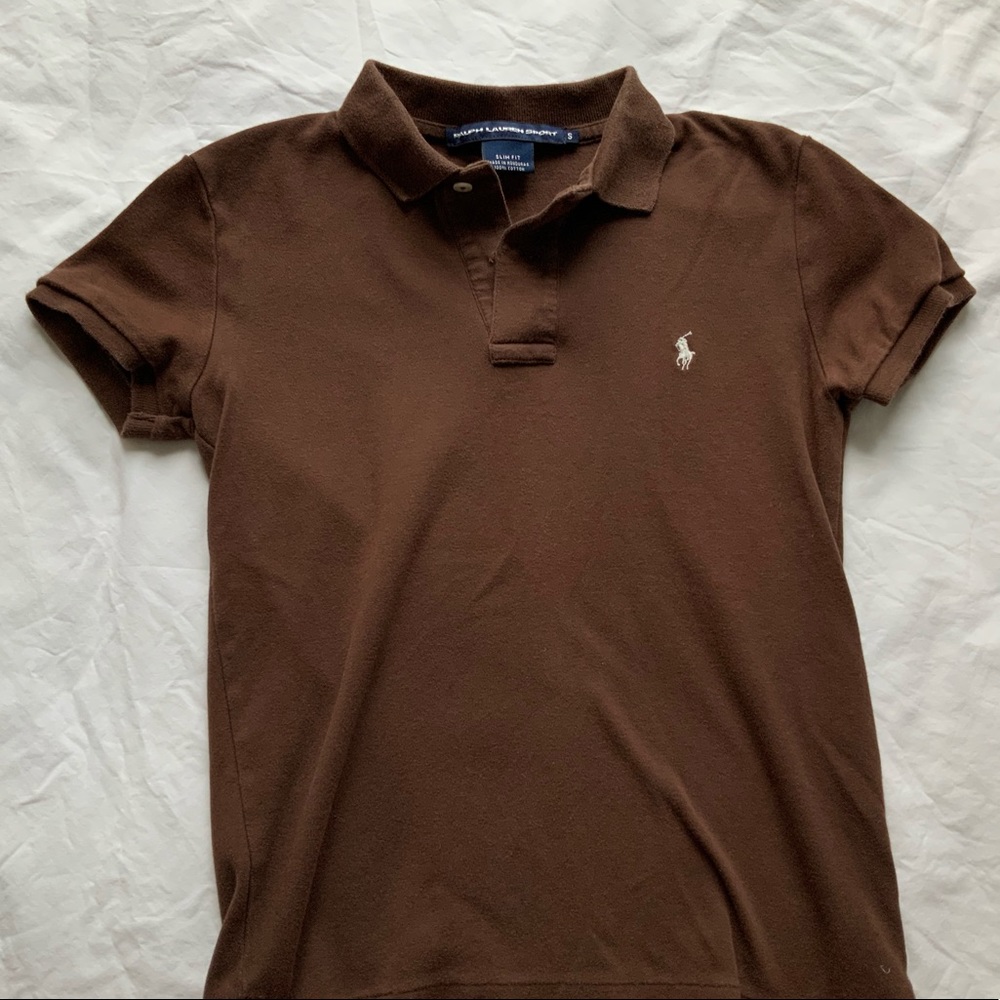 Brown shortsleeved polo